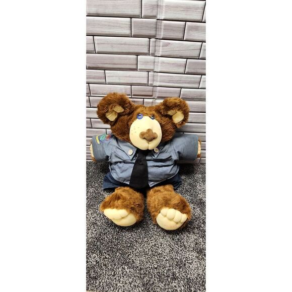 Vintage 1986 Jedgar Sheriff Moody Hollow Furskin Plush Bear 22" Xavier Roberts # - Picture 1 of 7